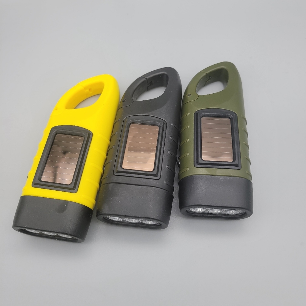 Mini Hand Cranked Solar Emergency Flashlights